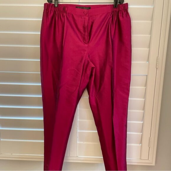 Marina Rinaldi Pleated Dress Pant Hot Pink Size 16 - Picture 1 of 5